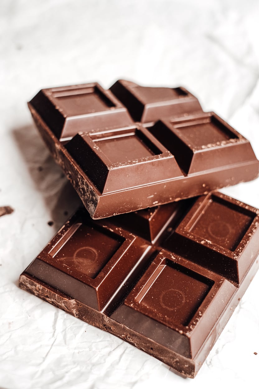 Chocolate Bars on White Surface